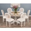 1.3m Country Pedestal Dining Table with 6 Ellena Chairs  - 0