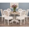 1.3m Country Pedestal Dining Table with 6 Ellena Chairs  - 2