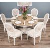 1.3m Country Pedestal Dining Table with 6 Ellena Chairs  - 3