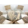 1.5m Java Root Circular Dining Table with 6 Donna Chairs - 1