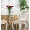 1.5m Java Root Circular Dining Table with 6 Murano Dining Chairs - 4