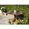 1.5m Reclaimed Teak Outdoor Open Slatted Dartmouth Table with 6 Donna Armchairs - 6
