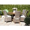 1.5m Reclaimed Teak Outdoor Open Slatted Dartmouth Table with 6 Latifa Chairs - 1