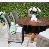 1.5m Reclaimed Teak Outdoor Open Slatted Dartmouth Table with 6 Latifa Chairs - 2