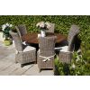 1.5m Reclaimed Teak Outdoor Open Slatted Dartmouth Table with 6 Latifa Chairs - 0