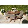 1.5m Reclaimed Teak Outdoor Open Slatted Dartmouth Table with 6 Scandi Armchairs - 2