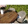 1.5m Reclaimed Teak Outdoor Open Slatted Dartmouth Table with 6 Scandi Armchairs - 8