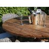 1.5m Reclaimed Teak Outdoor Open Slatted Dartmouth Table with 6 Scandi Armchairs - 6