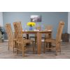 1.6m Reclaimed Teak Mexico Dining Table with 6 Santos Chairs - 1