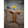 1.6m Reclaimed Teak Mexico Dining Table with 6 Donna Chairs - 1