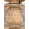 2m Reclaimed Elm Pedestal Dining Table with 3 Latifa Chairs and 1 Backless Bench - 16