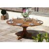 1.8m Reclaimed Teak Outdoor Open Slatted Dartmouth Table with 8 Donna Armchairs - 11