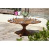 1.8m Reclaimed Teak Outdoor Open Slatted Dartmouth Table with 8 Scandi Armchairs - 11