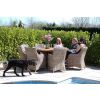 1.8m Reclaimed Teak Outdoor Open Slatted Dartmouth Table with 8 Donna Armchairs - 8