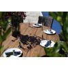 1.8m Reclaimed Teak Outdoor Open Slatted Dartmouth Table with 8 Donna Armchairs - 5