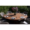1.8m Reclaimed Teak Outdoor Open Slatted Dartmouth Table with 8 Donna Armchairs - 3