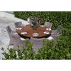 1.8m Reclaimed Teak Outdoor Open Slatted Dartmouth Table with 8 Donna Armchairs - 1