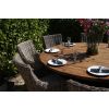 1.8m Reclaimed Teak Outdoor Open Slatted Dartmouth Table with 8 Donna Armchairs - 4