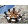 1.8m Reclaimed Teak Outdoor Open Slatted Dartmouth Table with 8 Latifa Chairs - 1