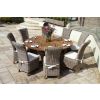 1.8m Reclaimed Teak Outdoor Open Slatted Dartmouth Table with 8 Latifa Chairs - 0