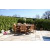 1.8m Reclaimed Teak Outdoor Open Slatted Dartmouth Table with 8 Marley Armchairs - 4