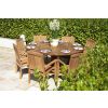 1.8m Reclaimed Teak Outdoor Open Slatted Dartmouth Table with 8 Marley Armchairs - 1
