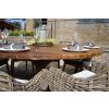 1.8m Reclaimed Teak Outdoor Open Slatted Dartmouth Table with 8 Scandi Armchairs - 5