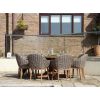 1.8m Reclaimed Teak Outdoor Open Slatted Dartmouth Table with 8 Scandi Armchairs - 4
