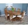 1.8m Reclaimed Teak Oval Pedestal Dining Table with 6 or 8 Santos Chairs - 6