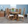 1.8m Reclaimed Teak Oval Pedestal Dining Table with 6 Vikka Chairs  - 6