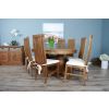 1.8m Reclaimed Teak Oval Pedestal Dining Table with 6 Vikka Chairs  - 7