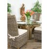 1.2m Reclaimed Teak Flute Root Circular Dining Table with 4 Latifa Dining Chairs - 3