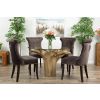 1.2m Reclaimed Teak Flute Root Circular Dining Table with 4 Windsor Ring Back Dining Chairs  - 3