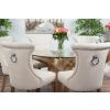 1.2m Reclaimed Teak Flute Root Circular Dining Table with 4 Windsor Ring Back Dining Chairs - 11