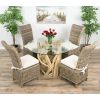 1.2m Java Root Circular Dining Table with 4 Latifa Chairs - 1