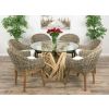 1.2m Java Root Circular Dining Table with 4 Scandi Armchairs - 8
