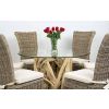 1.2m Java Root Circular Dining Table with 4 Latifa Chairs - 7