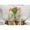 1.2m Java Root Circular Dining Table with 4 Windsor Ring Back Dining Chairs  - 4