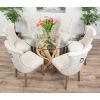 1.2m Java Root Circular Dining Table with 4 Windsor Ring Back Dining Chairs  - 8