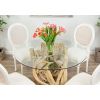1.2m Java Root Circular Dining Table with 4 Ellena Dining Chairs - 1
