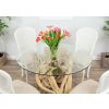 1.2m Java Root Circular Dining Table with 4 Murano Chairs - 2