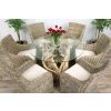 1.2m Java Root Circular Dining Table with 4 Donna Armchairs - 9