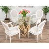 1.2m Java Root Circular Dining Table with 4 Ellena Dining Chairs - 6