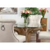 1.2m Reclaimed Teak Flute Root Circular Dining Table with 4 Windsor Ring Back Dining Chairs - 2