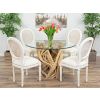 1.2m Java Root Circular Dining Table with 4 Ellena Dining Chairs - 4