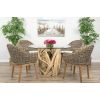 1.2m Java Root Circular Dining Table with 4 Scandi Armchairs - 2