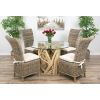 1.2m Java Root Circular Dining Table with 4 Latifa Chairs - 3