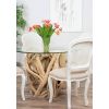 1.2m Java Root Circular Dining Table with 4 Murano Chairs - 5