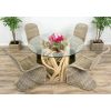 1.2m Java Root Circular Dining Table with 4 Stackable Zorro Chairs - 0