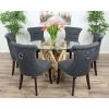 1.2m Java Root Circular Dining Table with 4 Windsor Ring Back Chairs  - 5